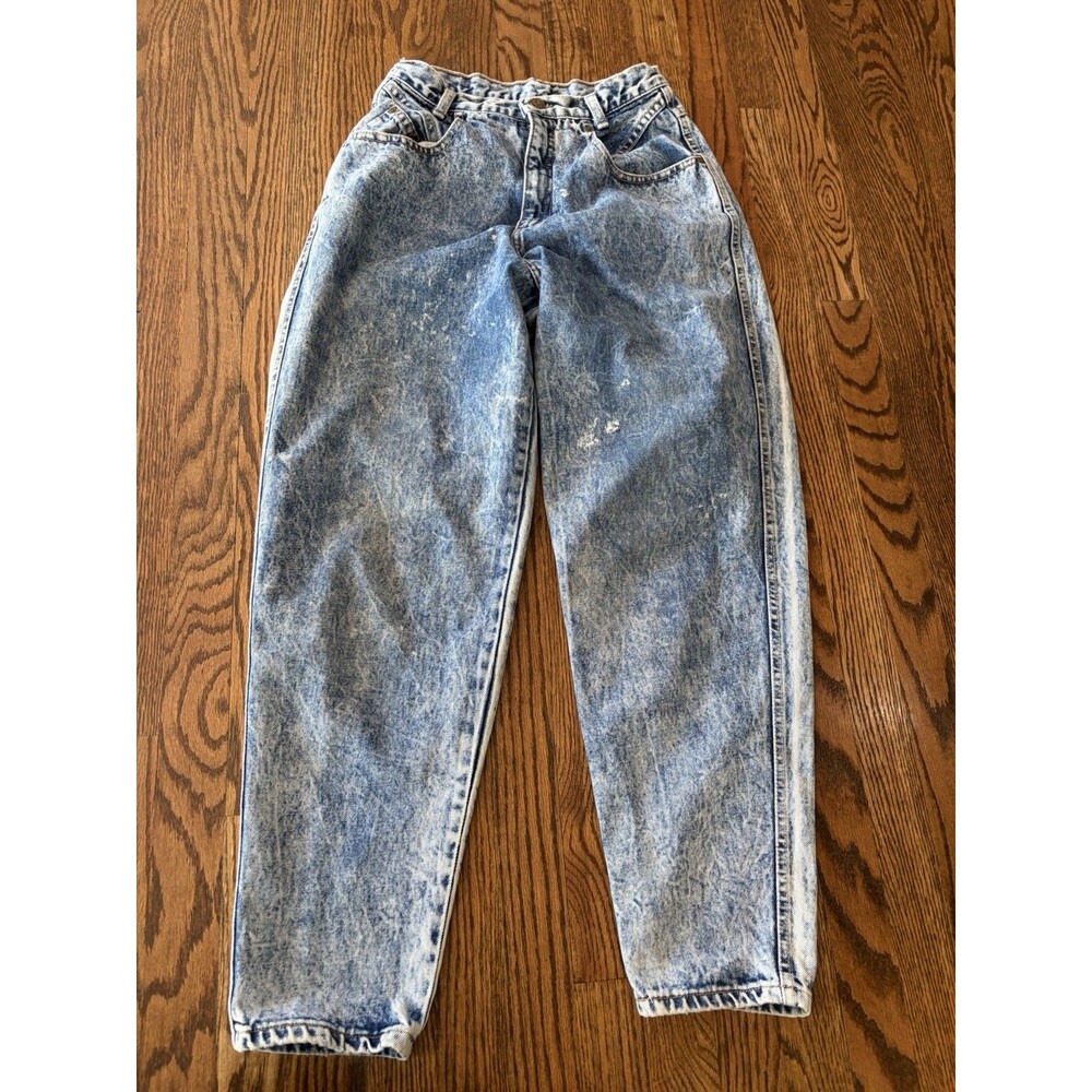 Vintage Zena Jeans Womens 10 Blue Acid‎ Wash Denim High Rise Tapered USA 80s